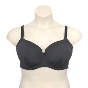 Cacique Lane Bryant Womens Bra Body Essentials Balconette U/W Size 38DDD Black